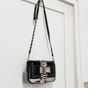 Stylish Black and Silver Women's Bag